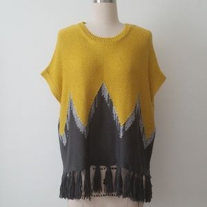 Oversized Sweater Poncho Top